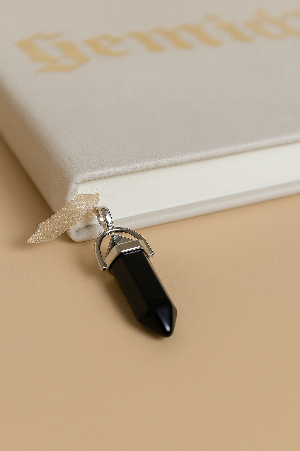 libra zodiac journal with crystal bookmark