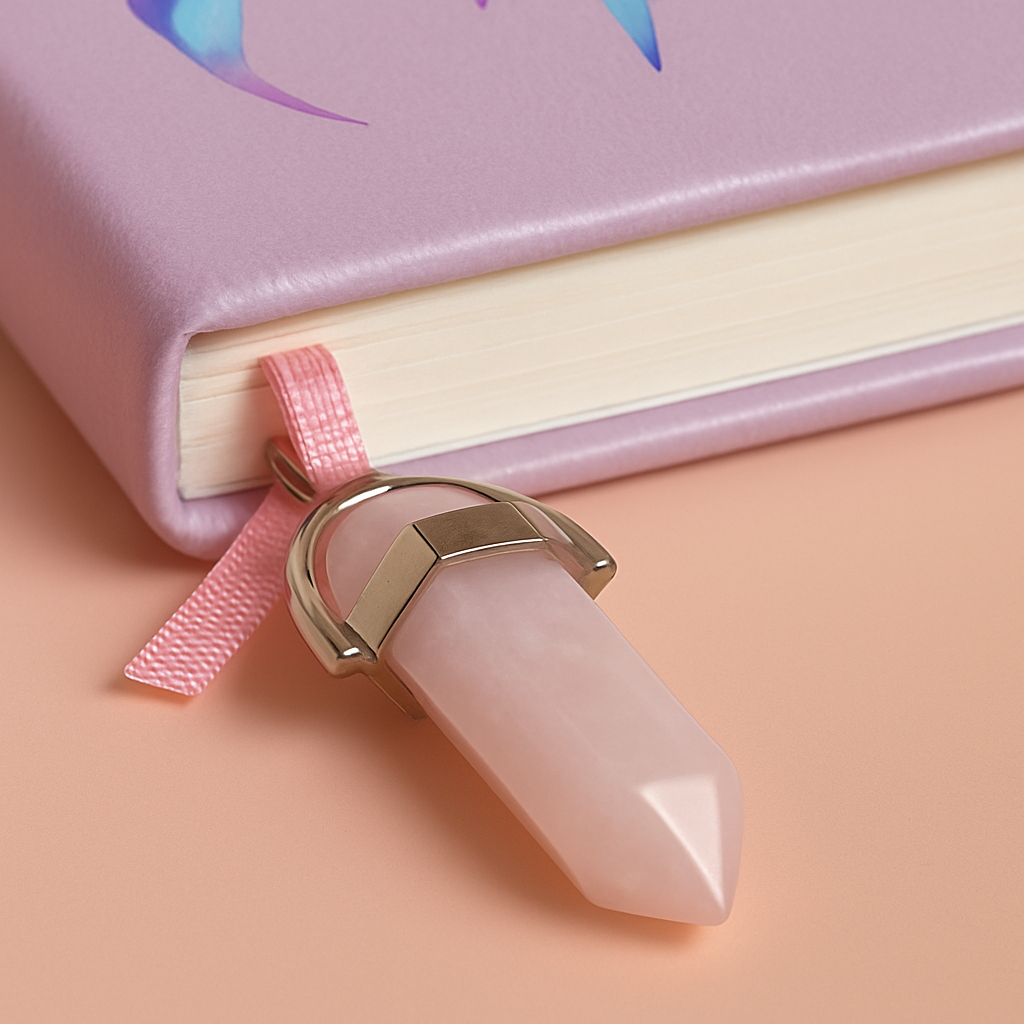 libra zodiac journal with crystal bookmark