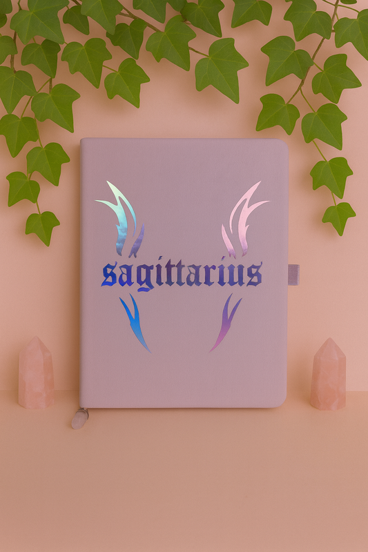 Sagittarius Zodiac Journal with Crystal Bookmark