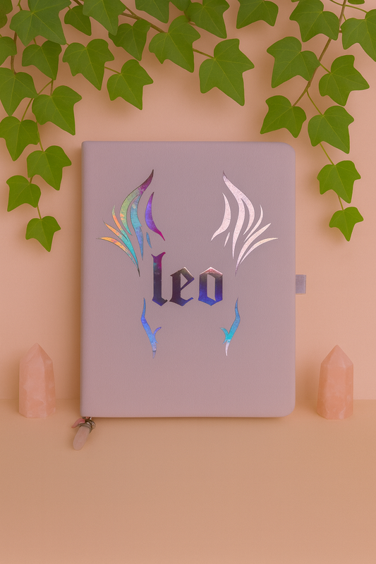 Leo Zodiac Journal with Crystal Bookmark