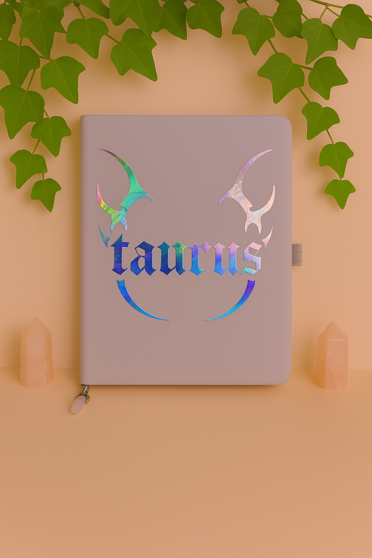 Taurus Zodiac Journal with Crystal Bookmark