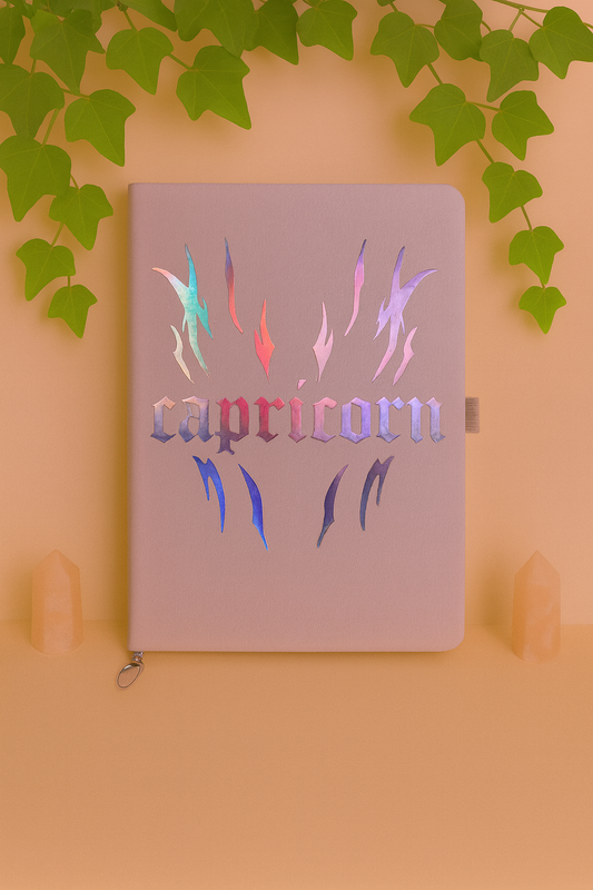 Capricorn Zodiac Journal with Crystal Bookmark