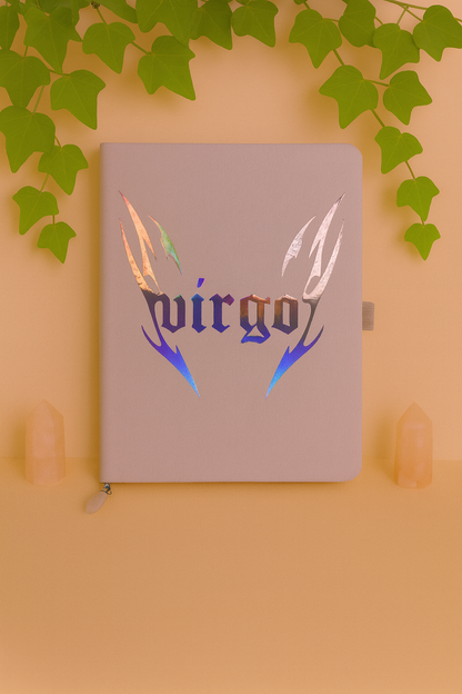 Virgo Zodiac Journal with Crystal Bookmark