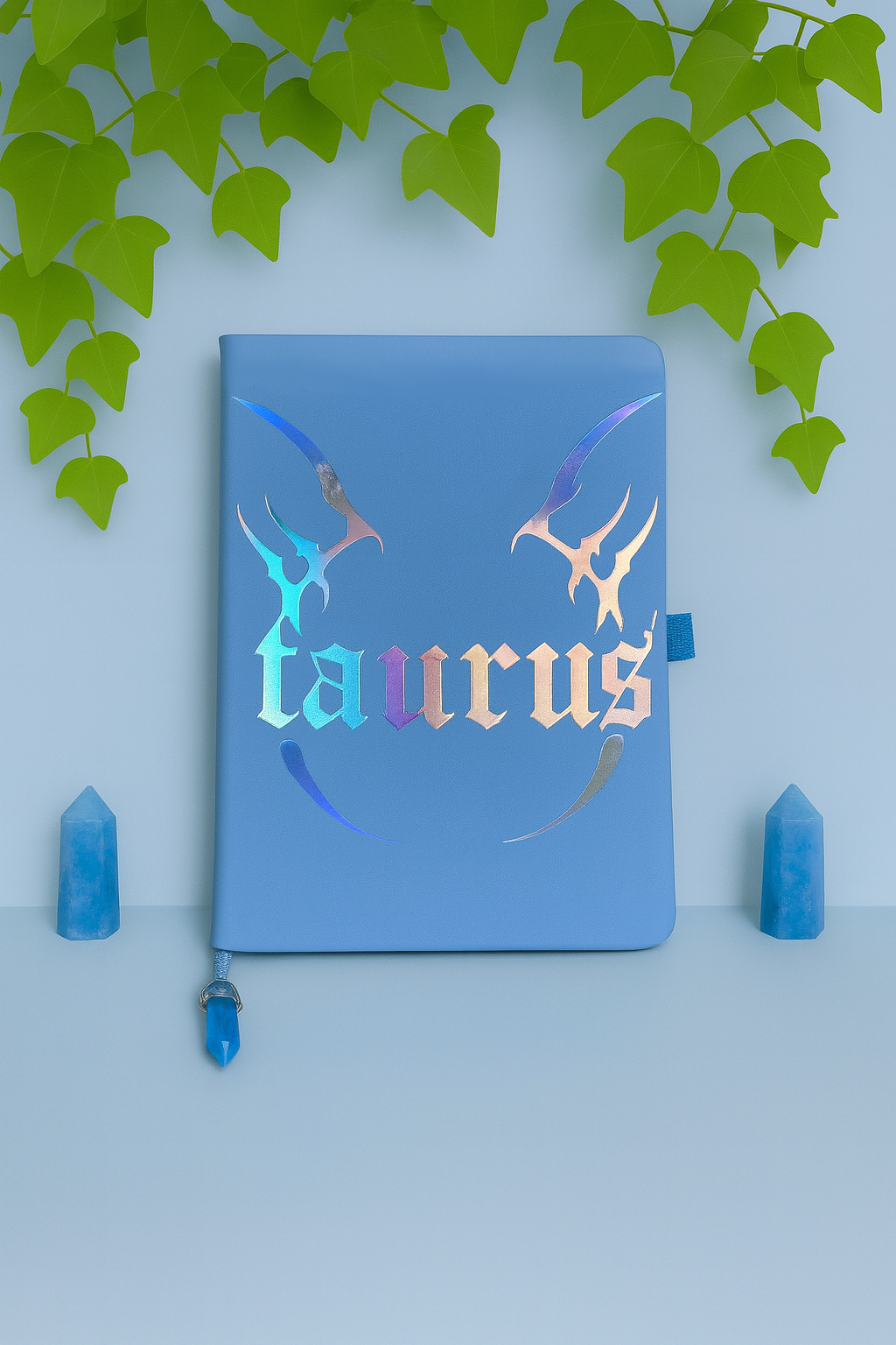 taurus zodiac journal with crystal bookmark