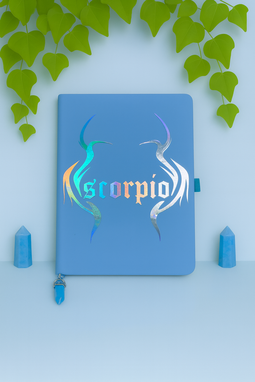 scorpio zodiac journal with crystal bookmark