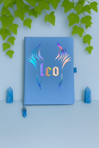 Leo Zodiac Journal with Crystal Bookmark