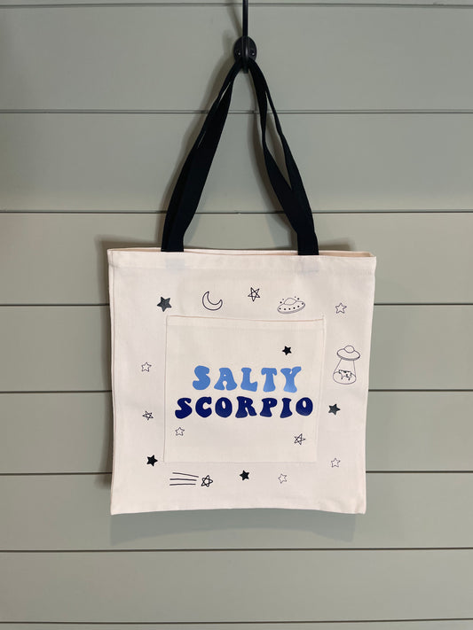 Salty Scorpio Tote Bag