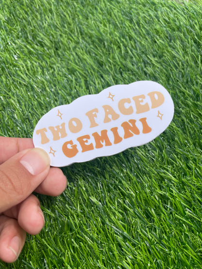 “Two-Faced Gemini” Sticker