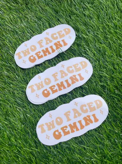 “Two-Faced Gemini” Sticker